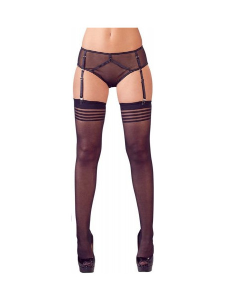 Mandy Mystery Σετ Ζαρτιέρες & Εσώρουχο See Through Μαύρες 23109291111