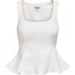 Only Γυναικείο Καλοκαιρινό Crop Top Λευκό 15367275