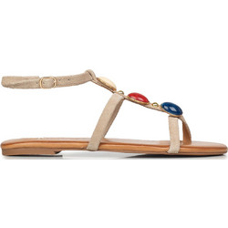 Inuovo Γυναικεία Σανδάλια Suede Μπεζ E39002