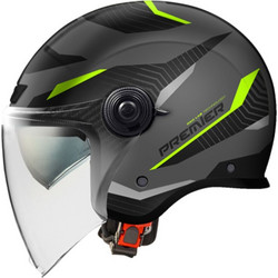 Premier City Fly Evo DCA FAY17BM Black Grey Green Κράνος Μηχανής Jet 1400gr