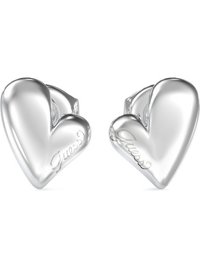Guess Golden Love Γυναικεία Σκουλαρίκια Καρφωτά από Ατσάλι Ασημί UBE06457JWRHT