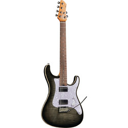Eko Guitars Fire 400 Aurora Ηλεκτρική Κιθάρα ST Style με Μαγνήτες HH & Ταστιέρα Indian Laurel Flamed Grey Burst