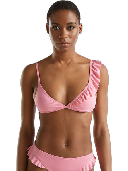 Benetton Bikini Top Τριγωνάκι Ροζ 3P5H5R03V-98E