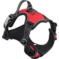 Pet Interest Go Get Pro Σαμαράκι Σκύλου Γιλέκο Anti-Pull Μαύρο Κόκκινο Medium