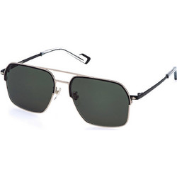 Sting ST582-0302 Ανδρικά Γυαλιά Ηλίου Aviator Μεταλλικά Μαύρα με Πράσινο Φακό