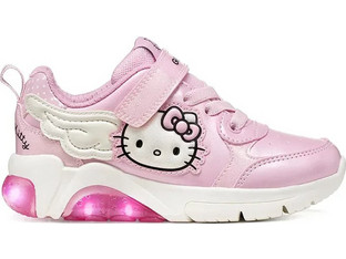 Geox Hello Kitty Παιδικά Sneakers με Φωτάκια Ροζ Φούξια J66M4C0NFKCC8005