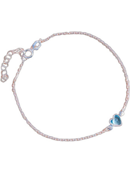 Heliophilia Silver Γυναικείο Βραχιόλι Αλυσίδα με Καρδιά Ασημί 719GLN4118