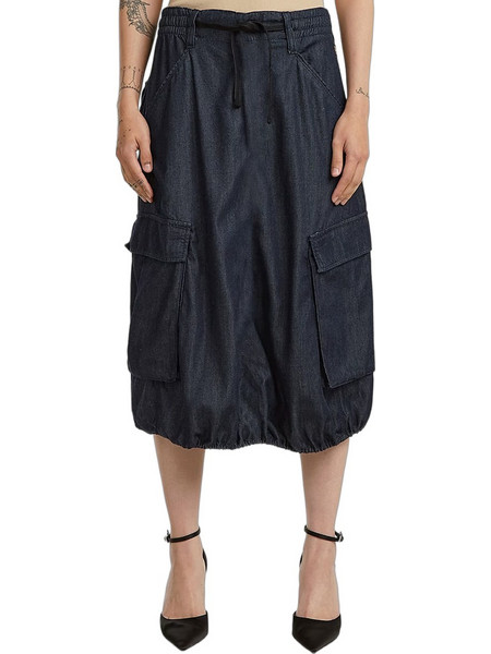 G-Star RAW Μίντι Φούστα Τζιν Cargo Navy Μπλε D28913-E505-082