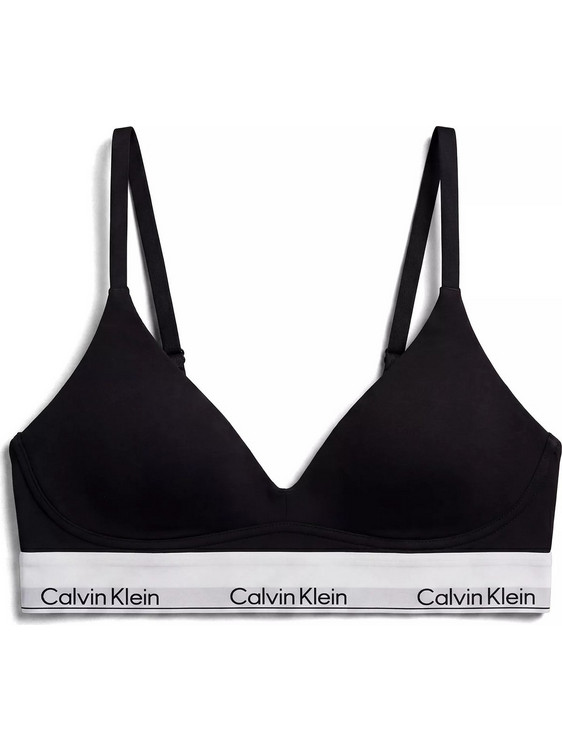 Calvin Klein Μπουστάκι με Ελαφριά Ενίσχυση χωρίς Μπανέλα Μαύρο LV00QF8992-UB1