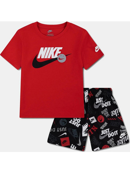Nike Παιδικό Σετ για Αγόρι Καλοκαιρινό Κόκκινο Μαύρο 86N945-023