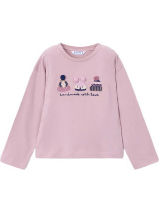 Mayoral Παιδικό T-Shirt Μακρυμάνικο Ροζ 16-04030-2