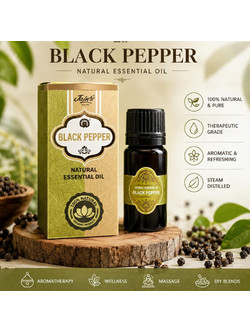 Jain's India Αιθέριο Έλαιο Μαύρο Πιπέρι 10ml