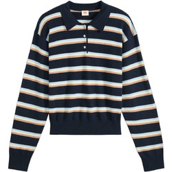 Levi's Γυναικεία Πλεκτή Μπλούζα με Γιακά Navy Μπλε 07VY-0003