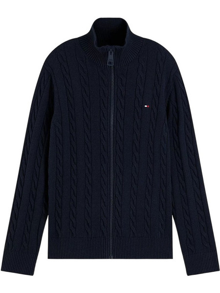 Tommy Hilfiger Παιδική Ζακέτα Φούτερ με Φερμουάρ Μπλε KB0KB10625-8Y-16Y-C1G