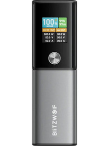 Blitzwolf BW-P23 Power Bank 14000mAh 100W με Θύρα USB-A & Θύρα USB-C Quick Charge 3.0 & Power Delivery Grey Black