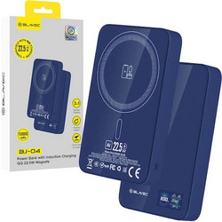 Blavec BJ-04 Wireless Magsafe Power Bank 10000mAh 22.5W με Θύρα USB-C Quick Charge 3.0 & Power Delivery Blue
