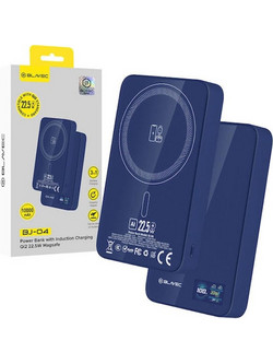 Blavec BJ-04 Wireless Magsafe Power Bank 10000mAh 22.5W με Θύρα USB-C Quick Charge 3.0 & Power Delivery Blue