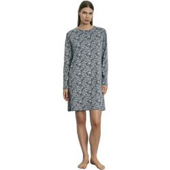 Promise Blue Marino Floral Γυναικεία Νυχτικιά