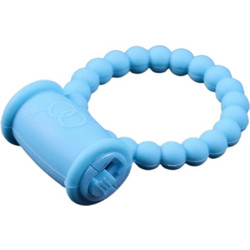 Beaded Mokko Toys Ελαστικό Δαχτυλίδι Πέους Σιλικόνης με Δόνηση 41mm Μπλε