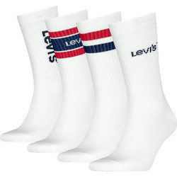 Levi's Ανδρικές Κάλτσες Ψηλές με Σχέδια Λευκές 4Pack 701241868-001