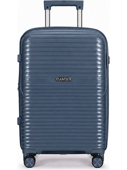 Amber AM1020 Βαλίτσα Μεγάλη 75x48x30cm με 4 Ρόδες Μπλε