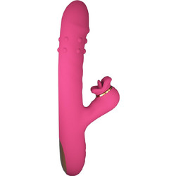 Kinksters Rotation & Licking Tongue Δονητής Rabbit 23.5cm Ροζ