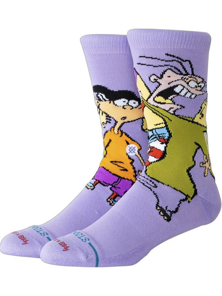 Stance Ed Edd Eddy Ανδρικές Κάλτσες Ψηλές με Σχέδια Μωβ A555C26EDE-PUR