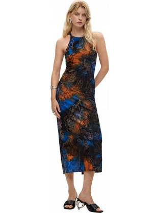 Desigual Midi Καθημερινό Φόρεμα Μαύρο 26WWVK50-5000