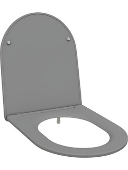vidaXL Καπάκι Λεκάνης D-Shape Πλαστικό Γκρι 47x36cm 42002367
