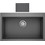 Crown Quadra Q-87 Ένθετος Νεροχύτης Γρανίτη Ματ Grey 86x50cm 6787150