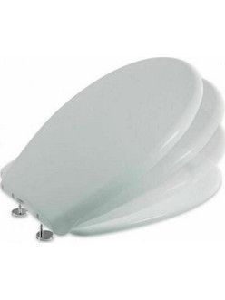 Viospiral Satin Καπάκι Λεκάνης Οβάλ Πλαστικό Soft Close Λευκό 43.9x36.4cm 56-3262