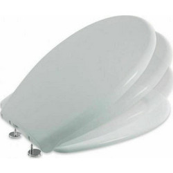 Viospiral Satin Καπάκι Λεκάνης Οβάλ Πλαστικό Soft Close Λευκό 43.9x36.4cm 56-3262