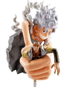 Banpresto One Piece Ichibansho Burst of Energy Monkey D. Luffy Gear 5 Vs Borsalino 22cm