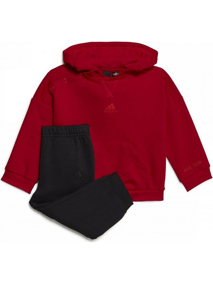 Adidas Βρεφικό Σετ Φόρμας Χειμωνιάτικο Κόκκινο Μαύρο HR5856