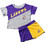 NBA Los Angeles Lakers Βρεφικό Σετ για Αγόρι Καλοκαιρινό Μωβ Κίτρινο Γκρι EK2N1SCPB-LAK