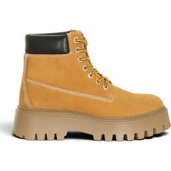 Superdry Γυναικεία Αρβυλάκια Suede Κίτρινα με Χοντρό Χαμηλό Τακούνι SDFW2634