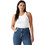 Levi's Γυναικείο Καλοκαιρινό Top Ριπ Λευκό 005IN-0000