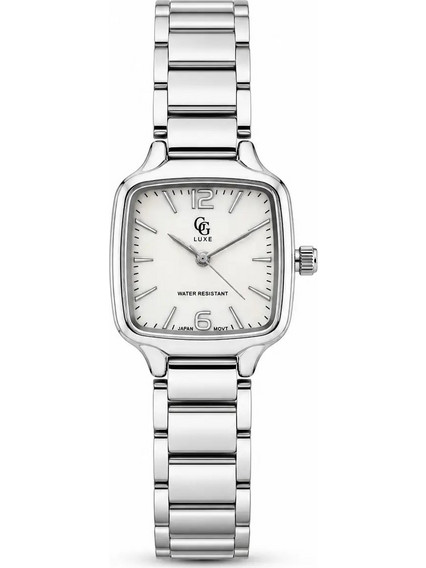 GG Luxe Opaline Γυναικείο Ρολόι με Ασημί Μεταλλικό Μπρασελέ