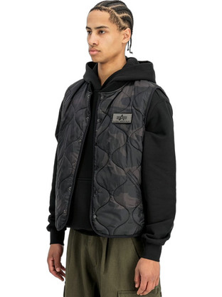 Alpha Αμάνικο Ανδρικό Μπουφάν Puffer Ανθρακί 266107C-125
