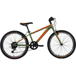 Carrera Junior Rigid Παιδικό Mountain Bike 24" με 7 Ταχύτητες Χακί Πορτοκαλί