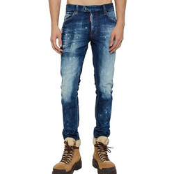 Dsquared2 Ανδρικό Τζιν Παντελόνι Ελαστικό Κανονική Εφαρμογή Navy Μπλε S71LB1762D30010-470