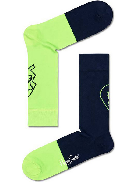 Happy Socks Bestie Ανδρικές Κάλτσες Ψηλές με Σχέδια Πολύχρωμες 2Pack XBES02-6500