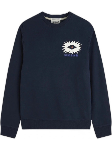 Scotch & Soda Ανδρικό Φούτερ Navy Μπλε 183464-SC401