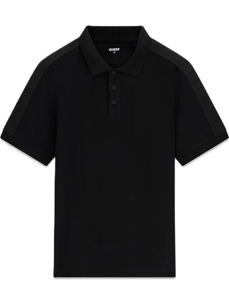 Guess Ανδρική Μπλούζα Polo Κοντομάνικη Μαύρη Z6YP03K4967