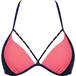 Marko Rose Bikini Top Τριγωνάκι με Ενίσχυση Μαύρο Κοραλί M-818