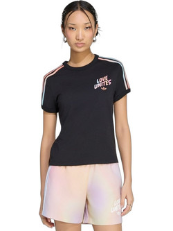Adidas Love Unites GFX Γυναικείο Αθλητικό T-Shirt Μαύρο KT1994