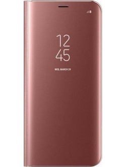 Θήκη Clear View για Xiaomi Mi 9 Color Rose-Gold (oem)