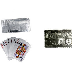 Πλαστική Ασημένια Τράπουλα 100 Euro Style 3D