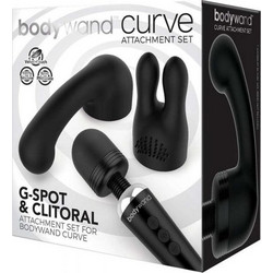 Bodywand Curve Attachments Set Κεφαλή Δονητή για Μασάζ Μαύρη
