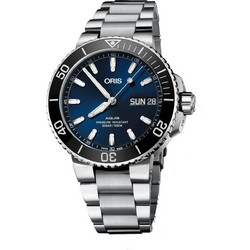 Oris Aquis Ανδρικό Ρολόι Αυτόματο με Ασημί Μεταλλικό Μπρασελέ 0175277334135-0782405PEB